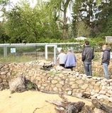 Mitglieder des NABU Coesfeld besichtigen die neue Aufzuchtstation in Eningerloh